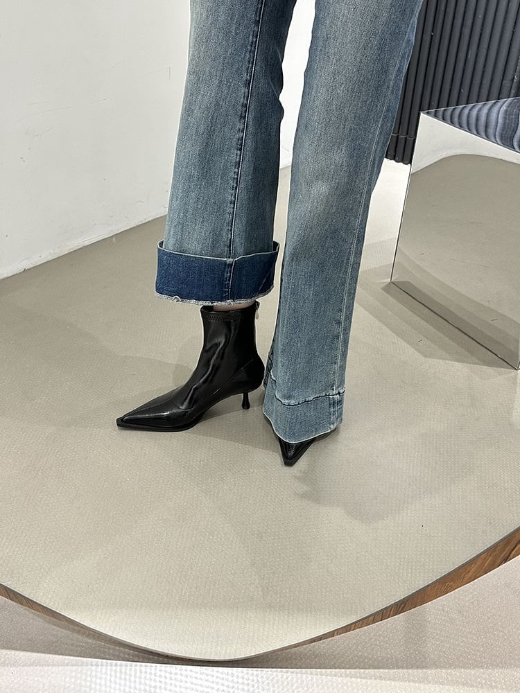 Short Pointy Heel Stiletto Boots