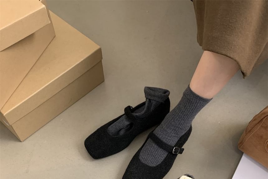 Jane Square-Toe Flats Mary