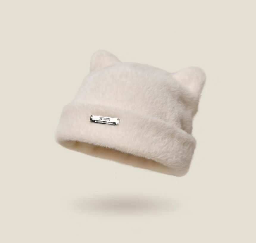 Fluffy Plain Ear Hat