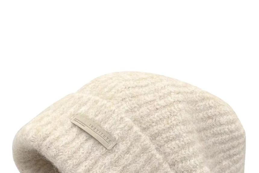Fuzzy Plain Beanie Knit