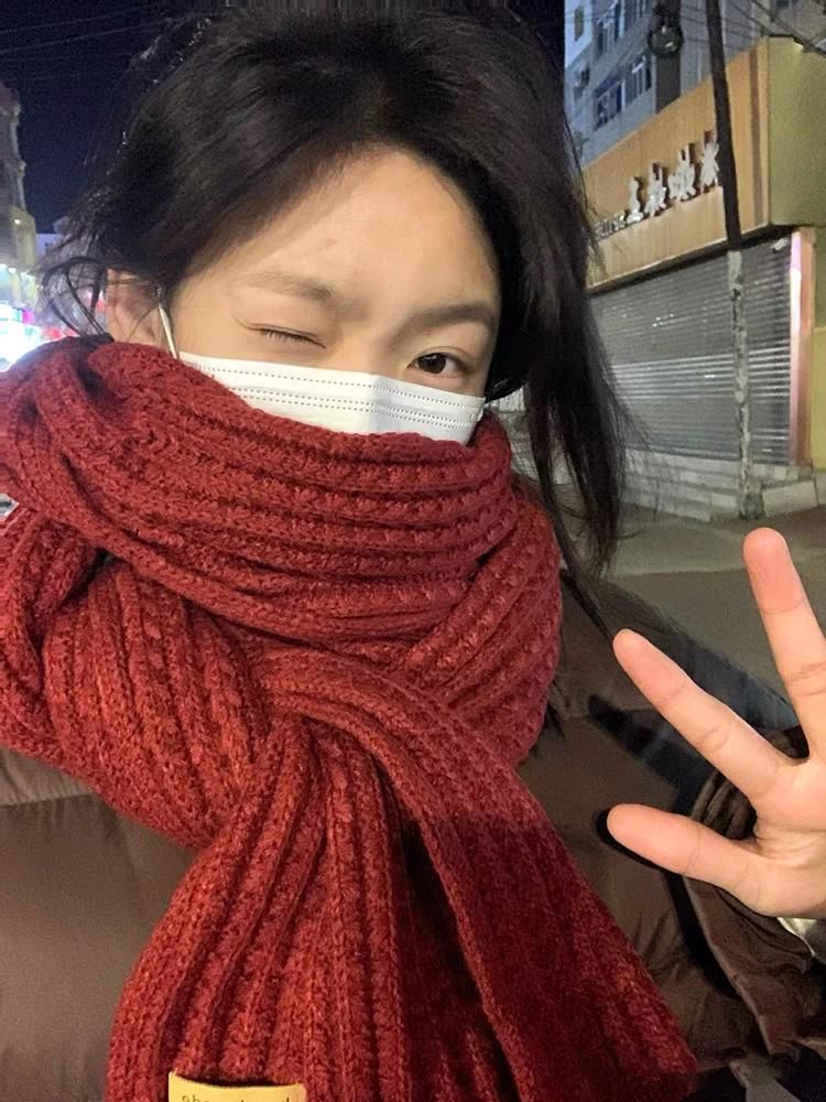 Knit Cable Plain Scarf