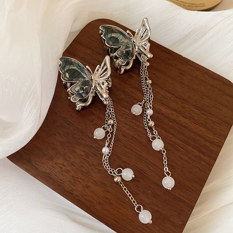 / Beaded Butterfly Clip Set Hair