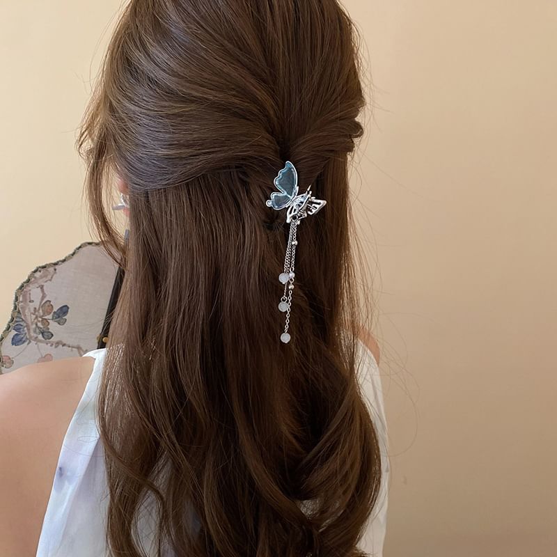 / Beaded Butterfly Clip Set Hair