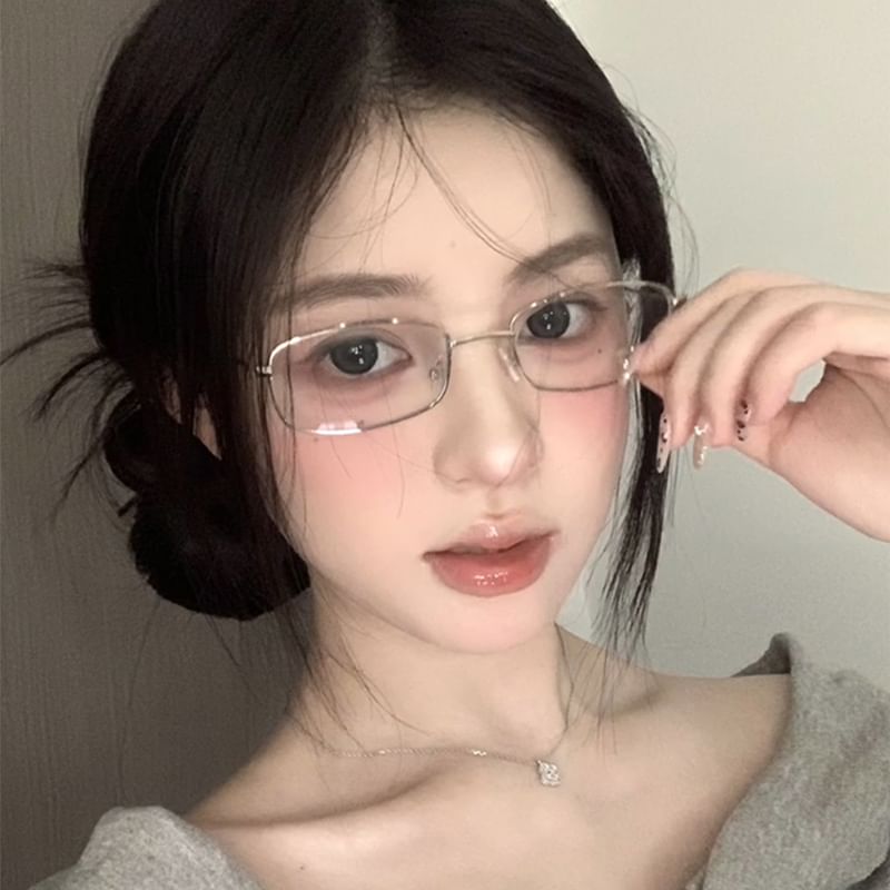 Blue Blocking Frame Metal Light Eyeglasses