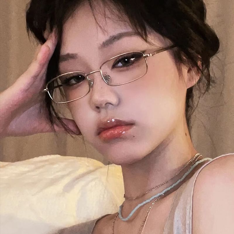 Blue Blocking Frame Metal Light Eyeglasses