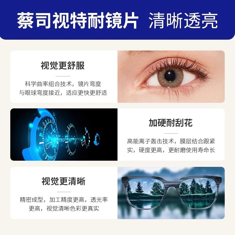 Blue Metal Round Eyeglasses Light Blocking Frame