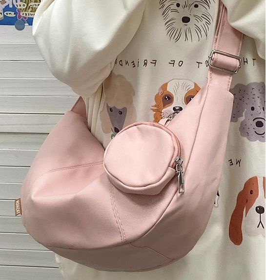 Crossbody Coin Zipper Plain With Purse Pouch