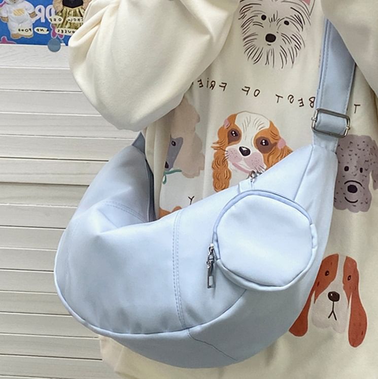 Crossbody Coin Zipper Plain With Purse Pouch