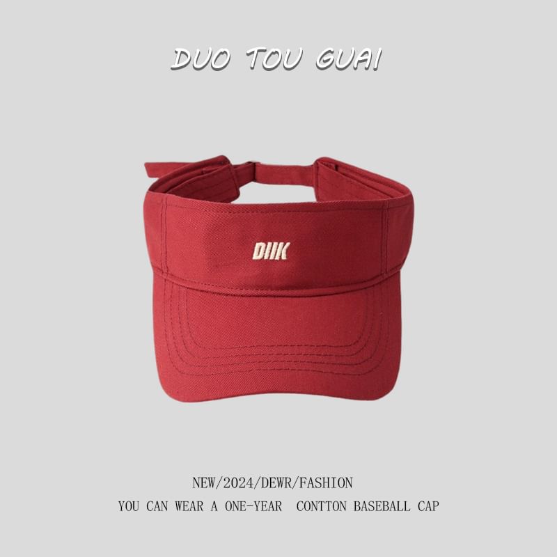 Visor Letter Sun Embroidered