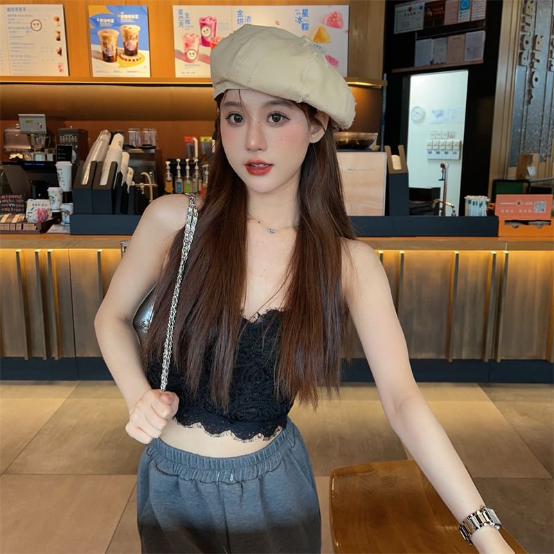 Beret Plain Distressed