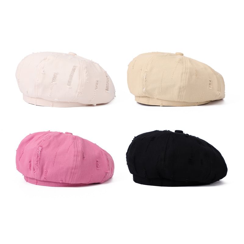 Beret Plain Distressed