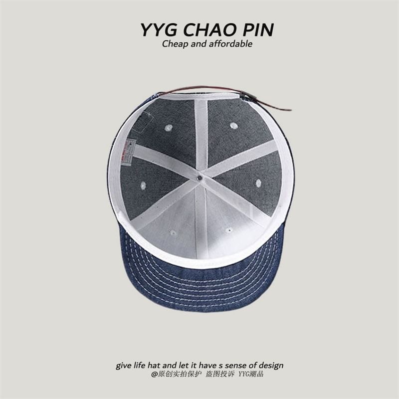 Denim Applique Cap Baseball