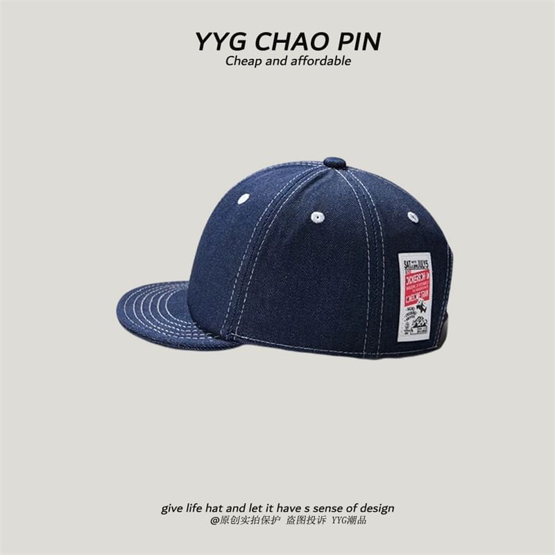 Denim Applique Cap Baseball