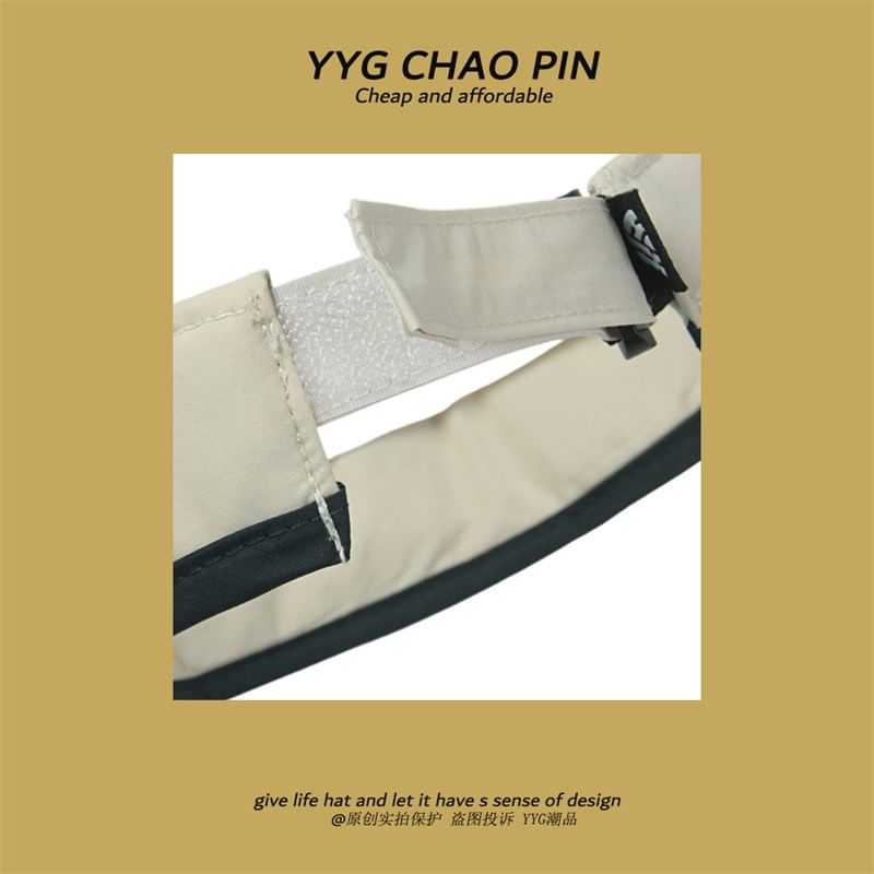 Embroidered Sun Visor Letter