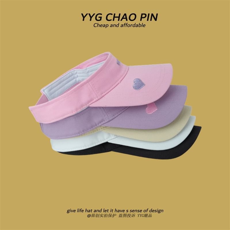 Visor Embroidered Letter Sun