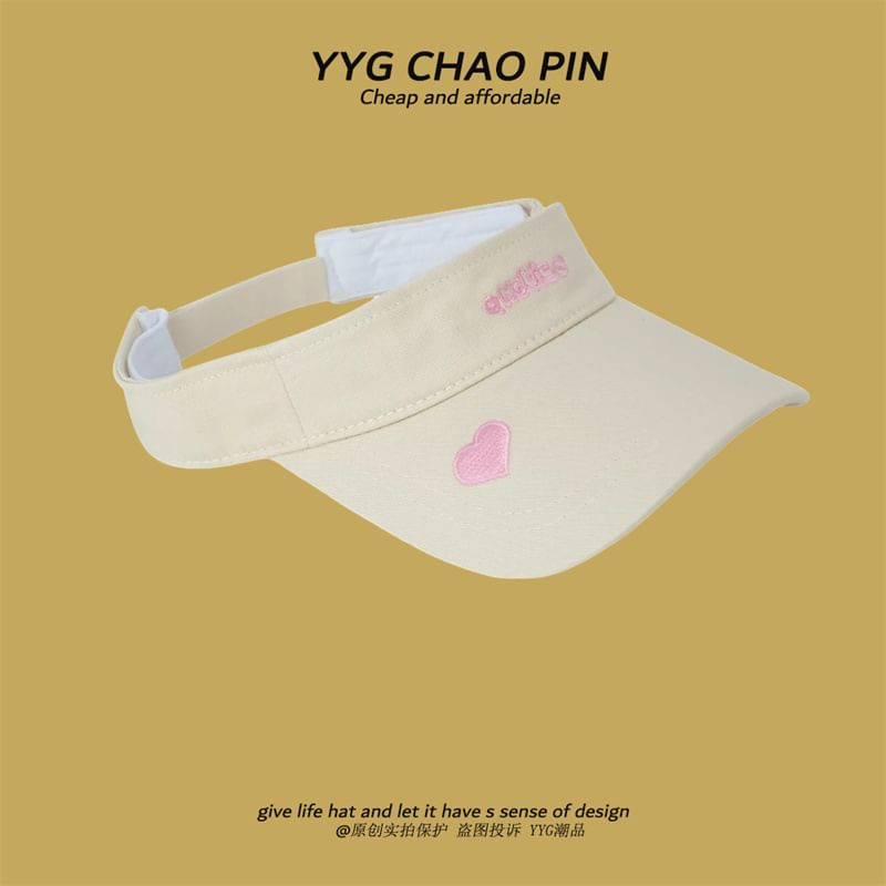 Visor Embroidered Letter Sun