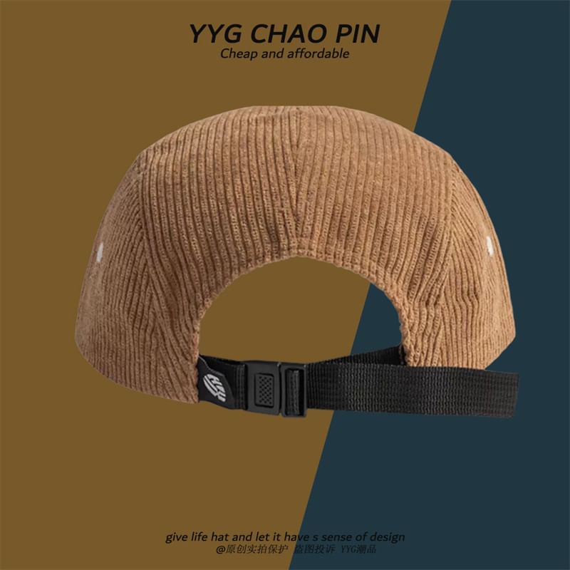 Embroidered Corduroy Cap Baseball Letter
