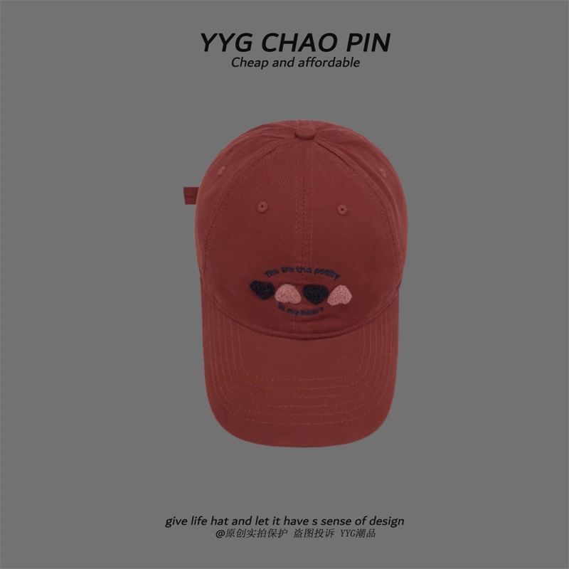 Cap Heart Embroidered Baseball