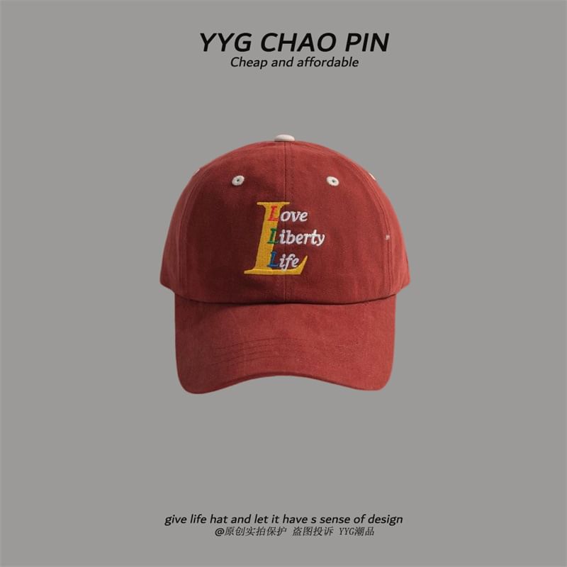Embroidered Letter Cap Baseball