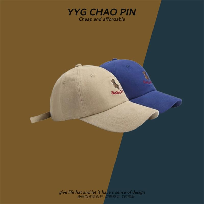 Cap Embroidered Baseball Bear