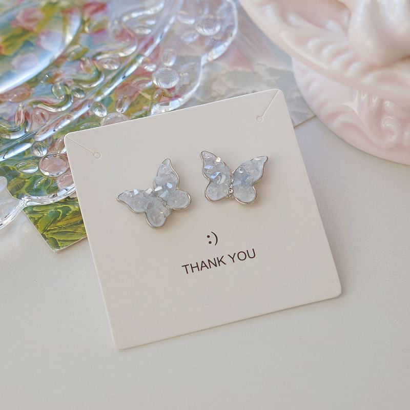Clip-On / Butterfly Earring Faux Stud Crystal Ear