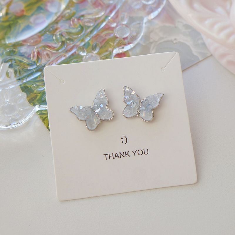 Clip-On / Butterfly Earring Faux Stud Crystal Ear