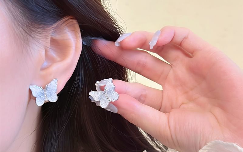 Clip-On / Butterfly Earring Faux Stud Crystal Ear