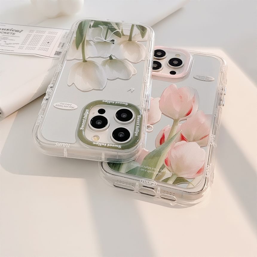 Mirrored Case Phone Tulip