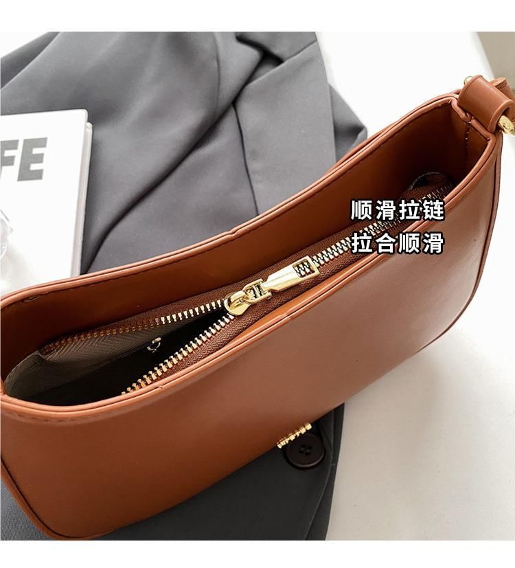 Faux Leather Bag Shoulder Plain