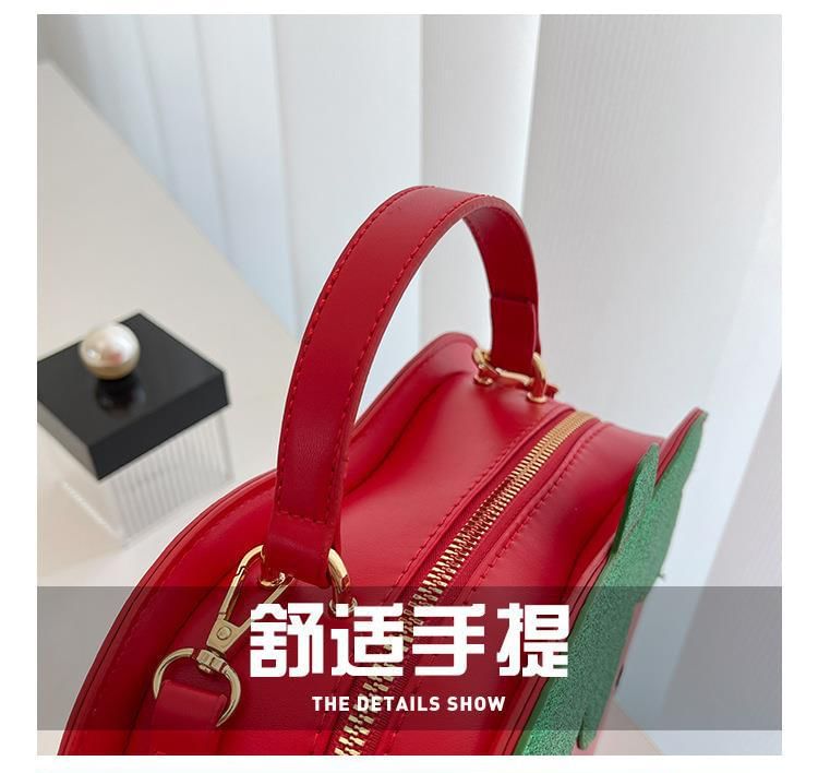 Bag Leather Faux Strawberry Crossbody