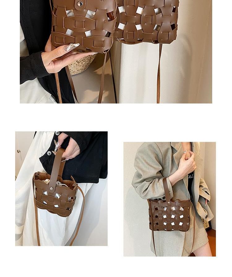 Cutout Bag Bucket Woven