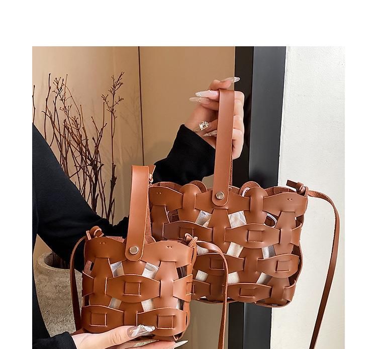 Cutout Bag Bucket Woven