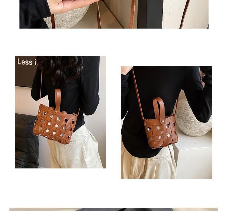 Cutout Bag Bucket Woven