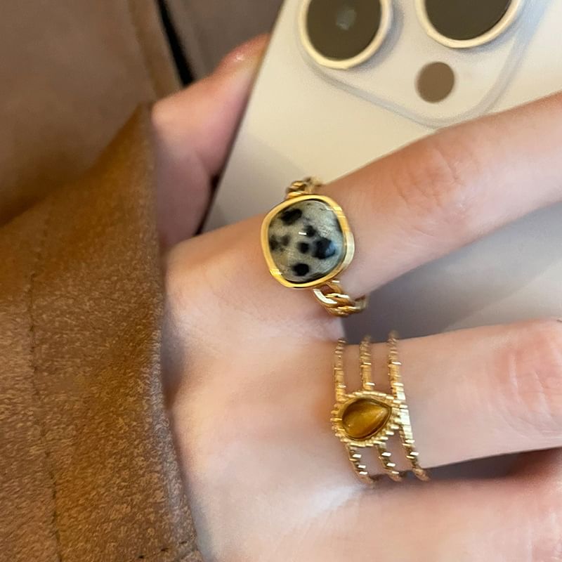 Turquoise Faux Ring Open Designs) Alloy (Various