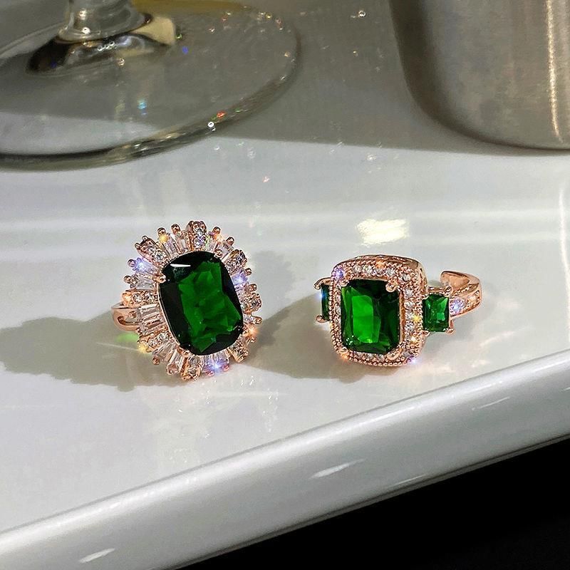 (Various Designs) Open Ring Alloy Rhinestone