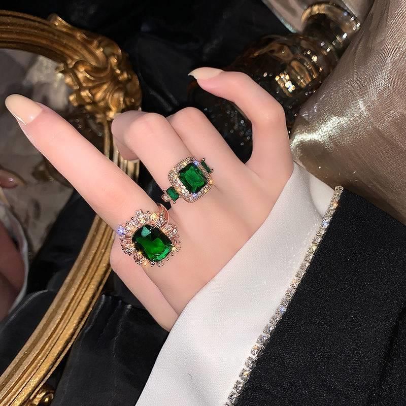 (Various Designs) Open Ring Alloy Rhinestone