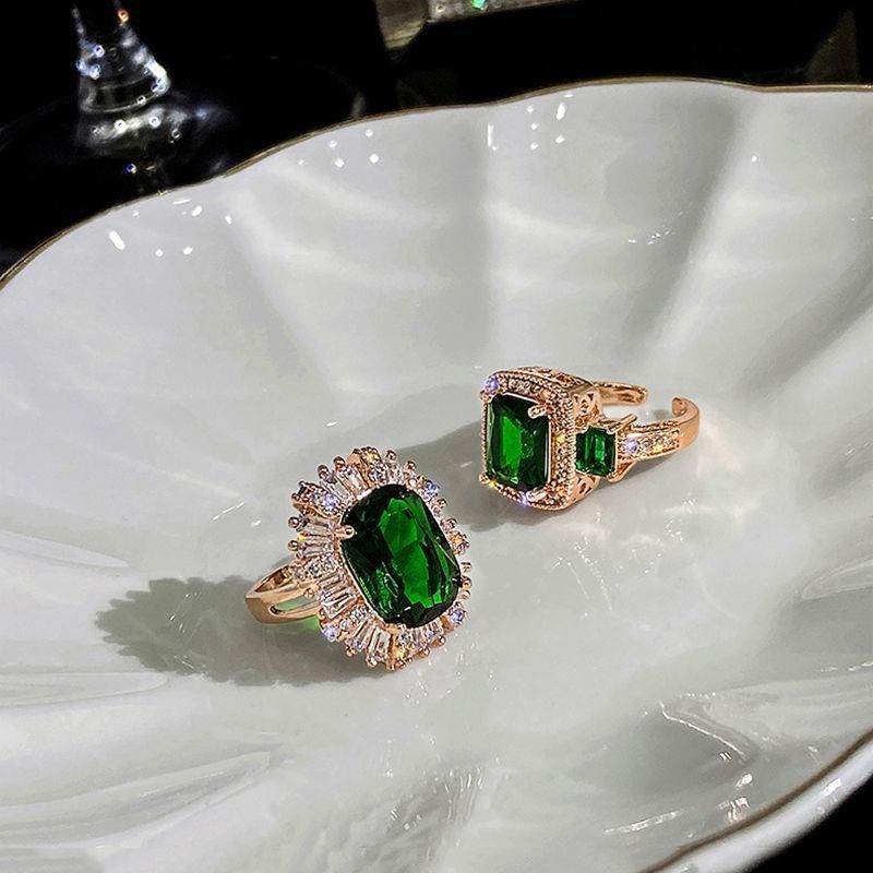 (Various Designs) Open Ring Alloy Rhinestone