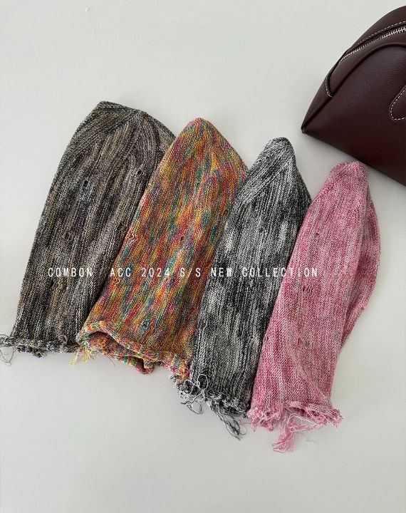 Beanie Frayed Distressed
