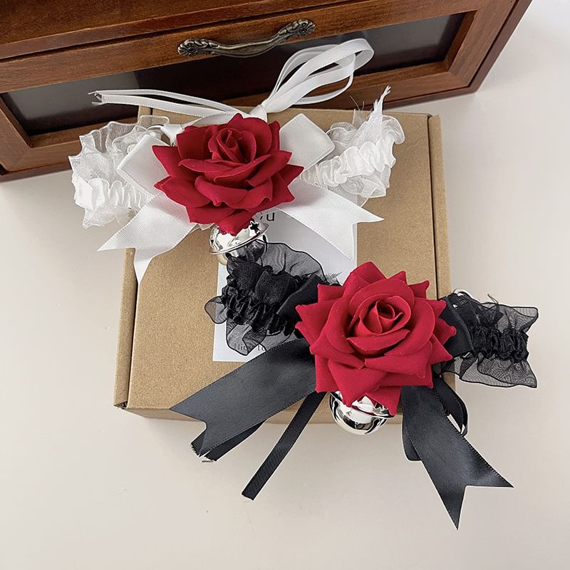 Rose Choker Bell Tulle
