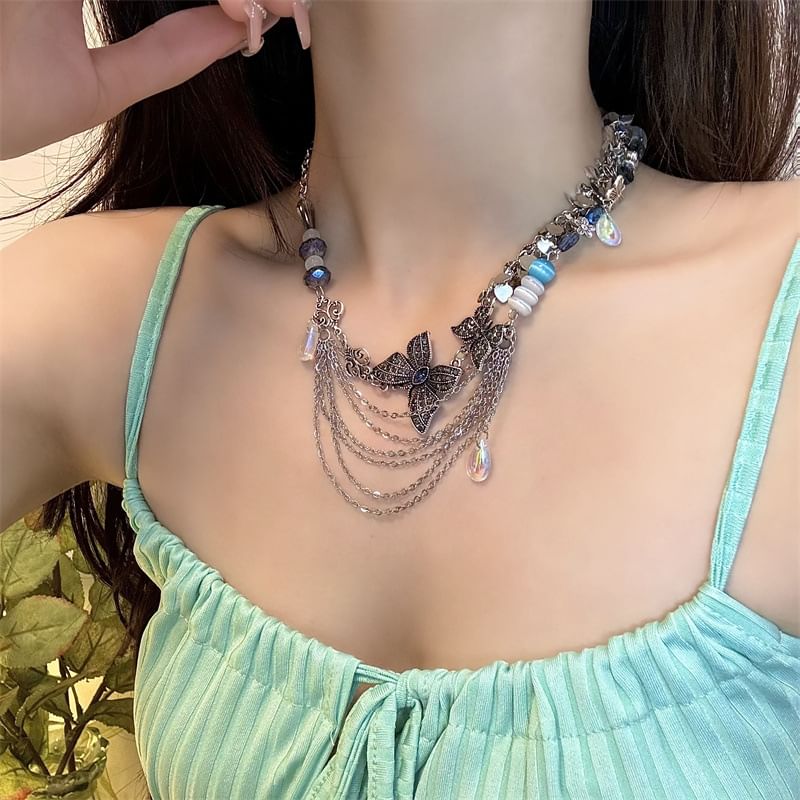 Butterfly Necklace Layered