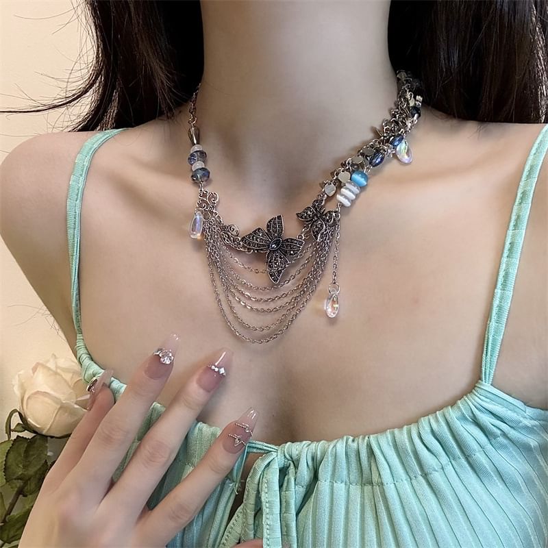 Butterfly Necklace Layered