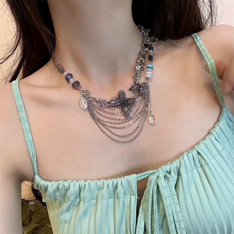 Butterfly Necklace Layered