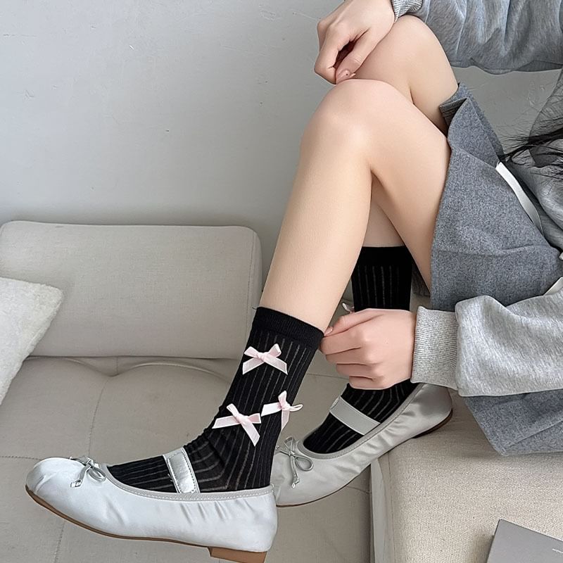 Bowknot Crew Socks