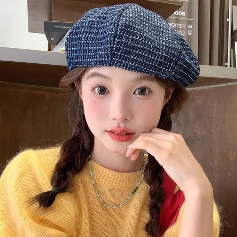 / Newsboy Cap Beret Denim