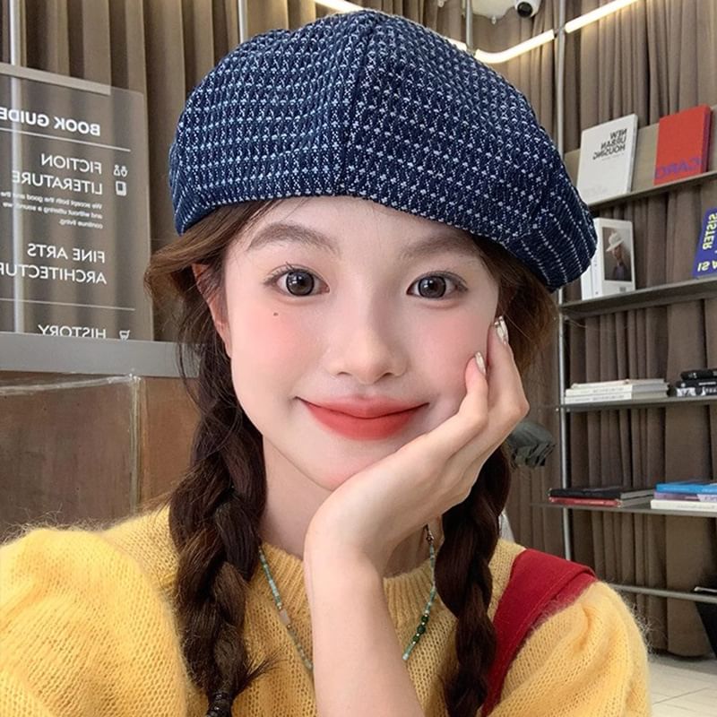 / Newsboy Cap Beret Denim