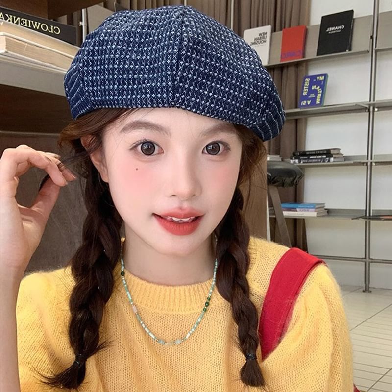 / Newsboy Cap Beret Denim