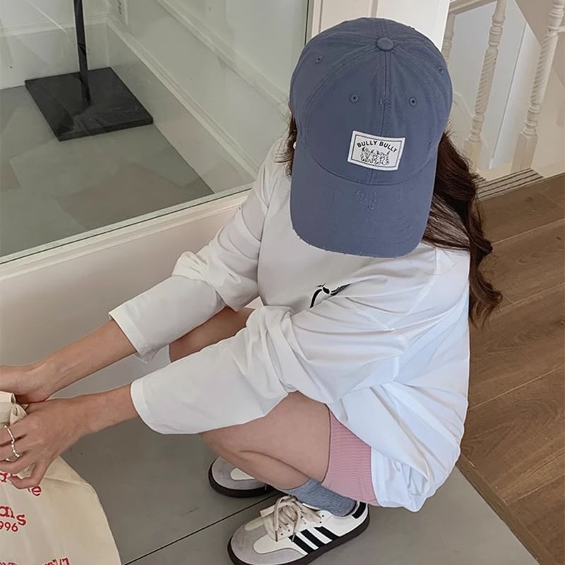 Distressed Baseball Cap Applique