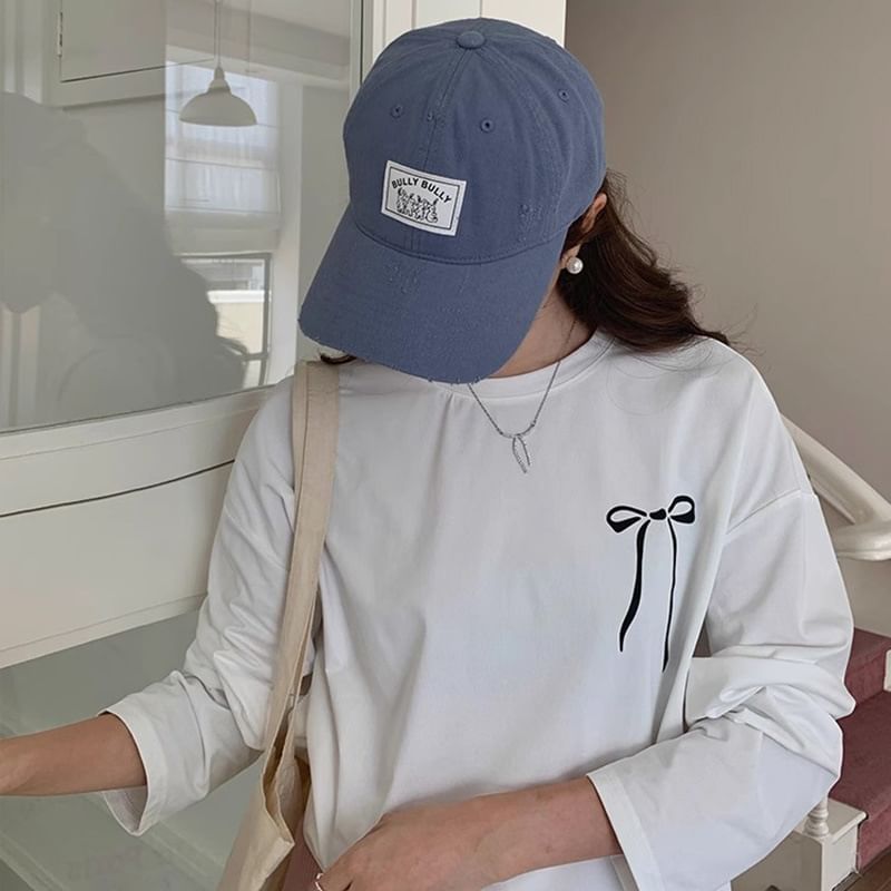 Distressed Baseball Cap Applique