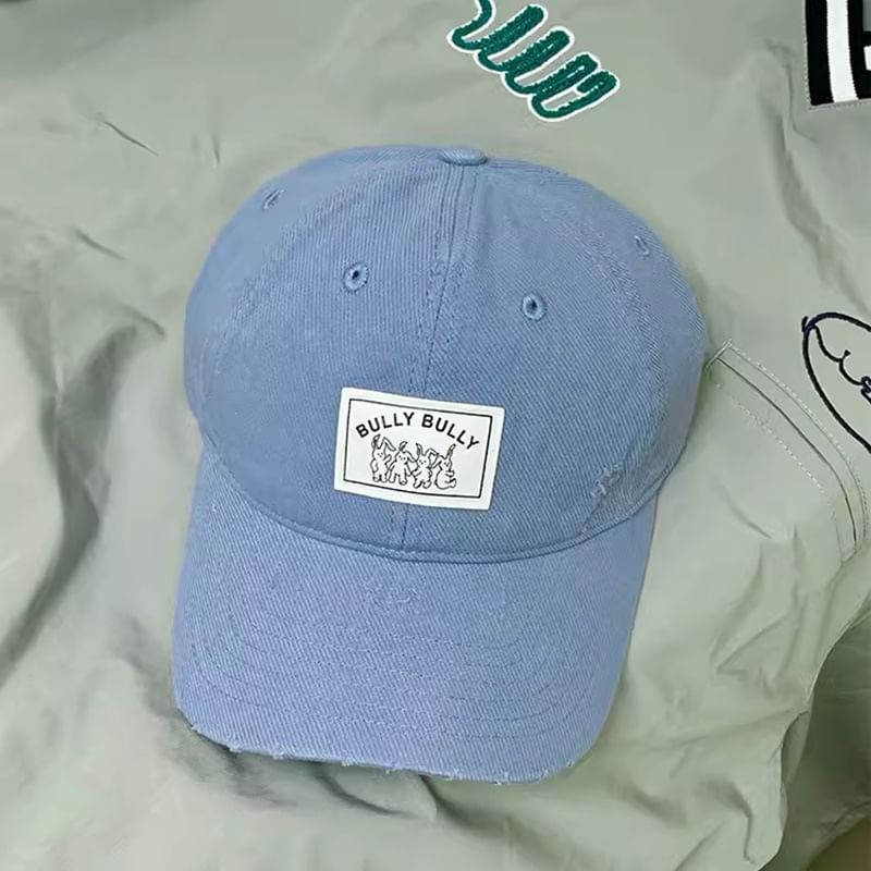 Distressed Baseball Cap Applique