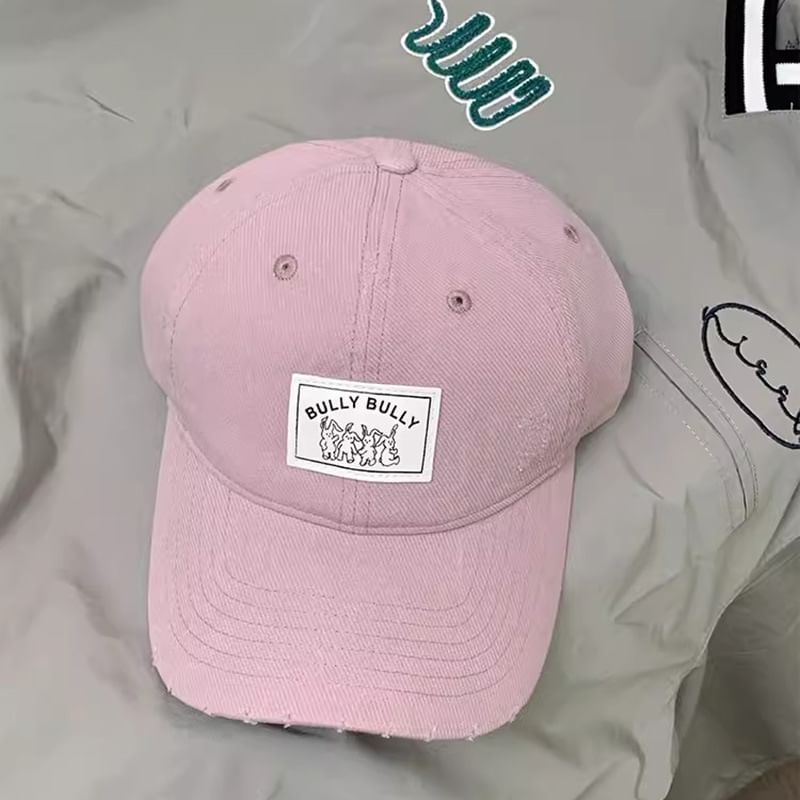 Distressed Baseball Cap Applique